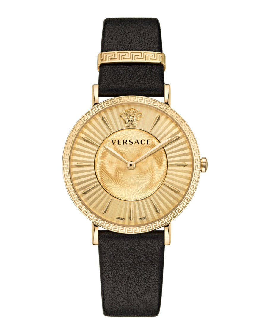 Versace Two-Tone Versace Watch With Guilloche Dial