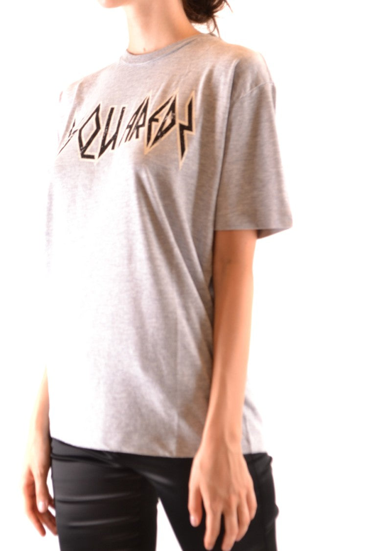 Dsquared2 Heather Grey T-Shirt With Bold Graphic Design
