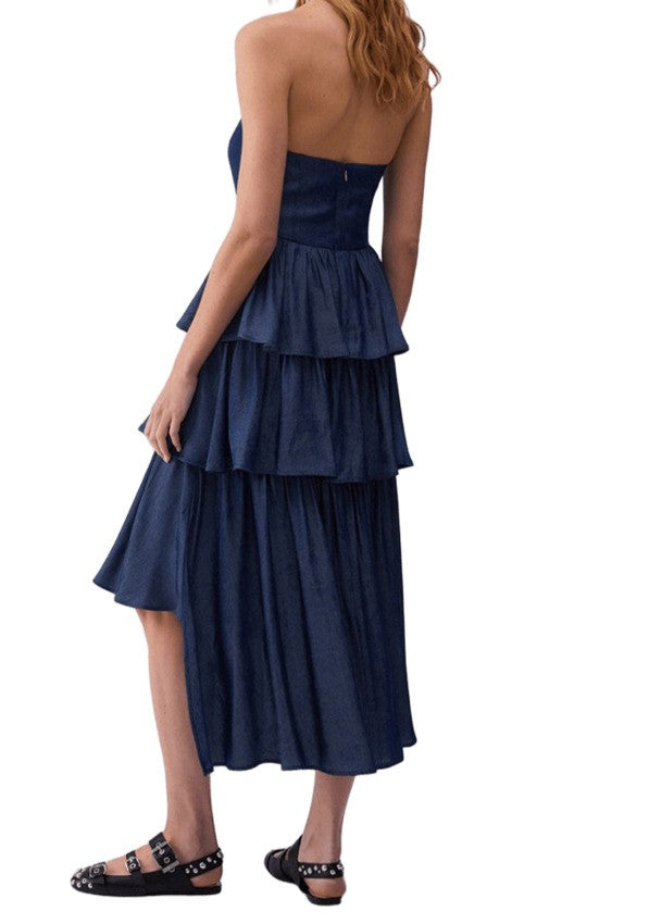 Liu Jo Dark Chambray Midi Dress