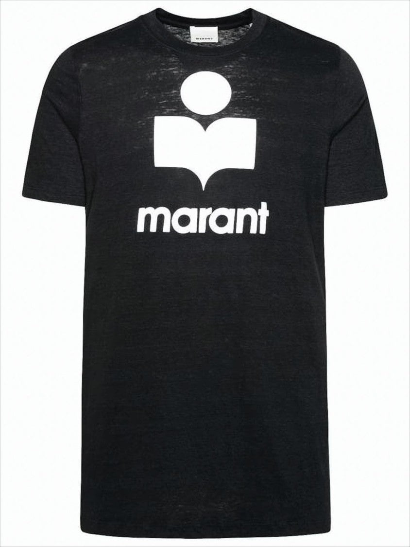 Isabel Marant Relaxed-Fit Graphic Linen T-Shirt