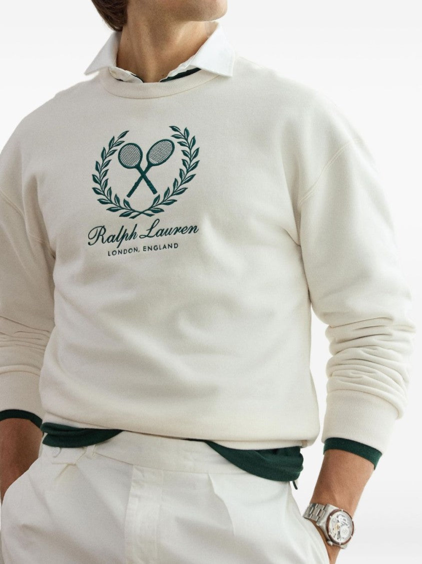 Polo Ralph Lauren Embroidered Crest Cotton-Cashmere Sweatshirt