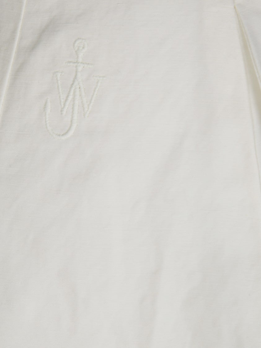 J. W. Anderson Curved Hem White Mini Skirt