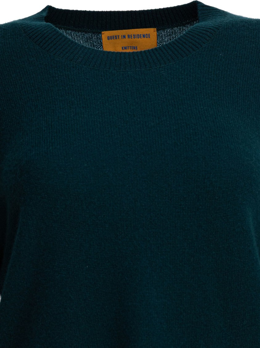 Guest In Residence Shrunken Crew Knitwear In Soft Cashmere