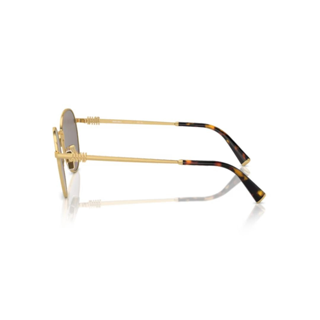 Miu Miu 0Mu 55Zs Gold Metal Frame Sunglasses