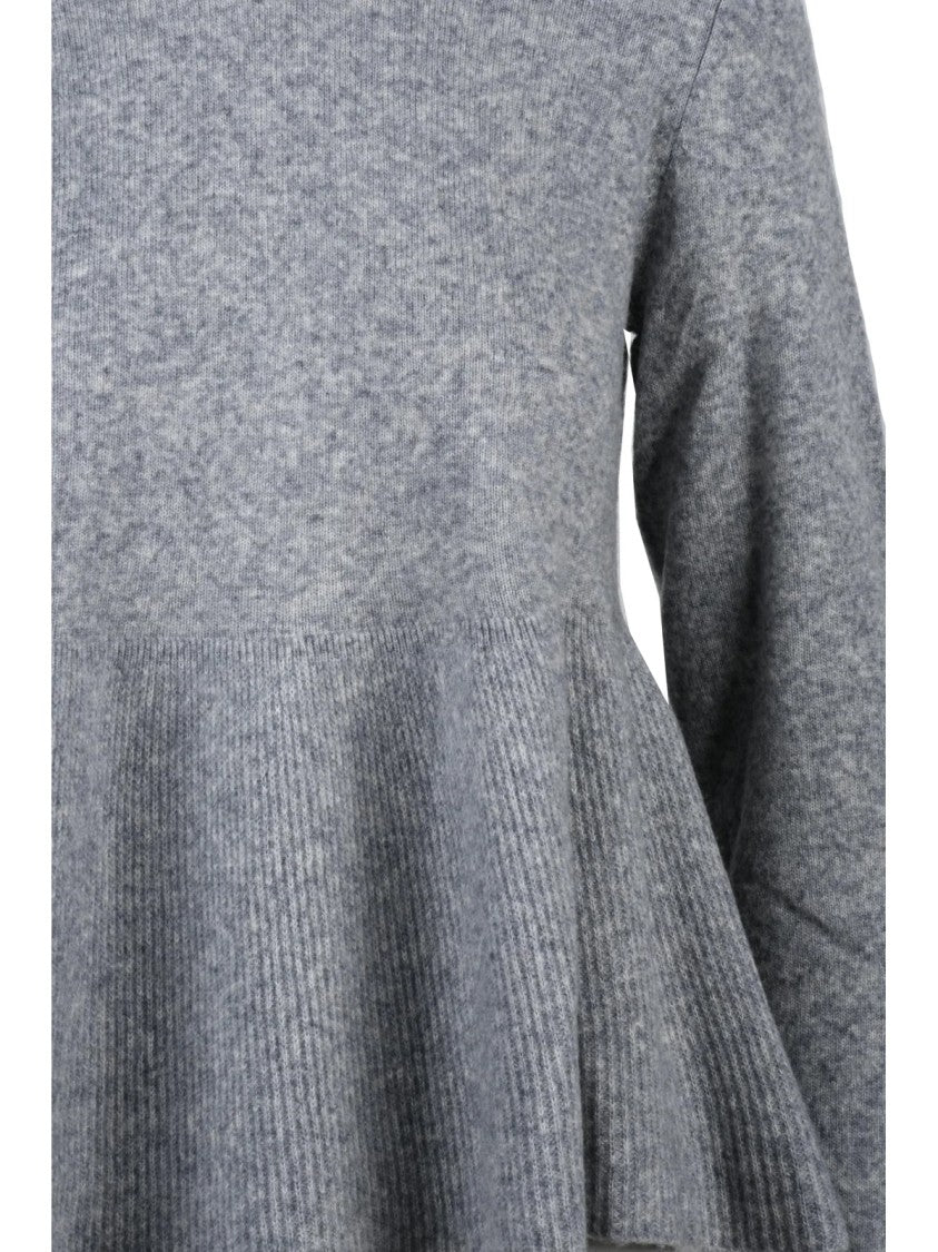 Ba&Sh Wheel Knit Sweater In Grey Wool And Lyocell Blend