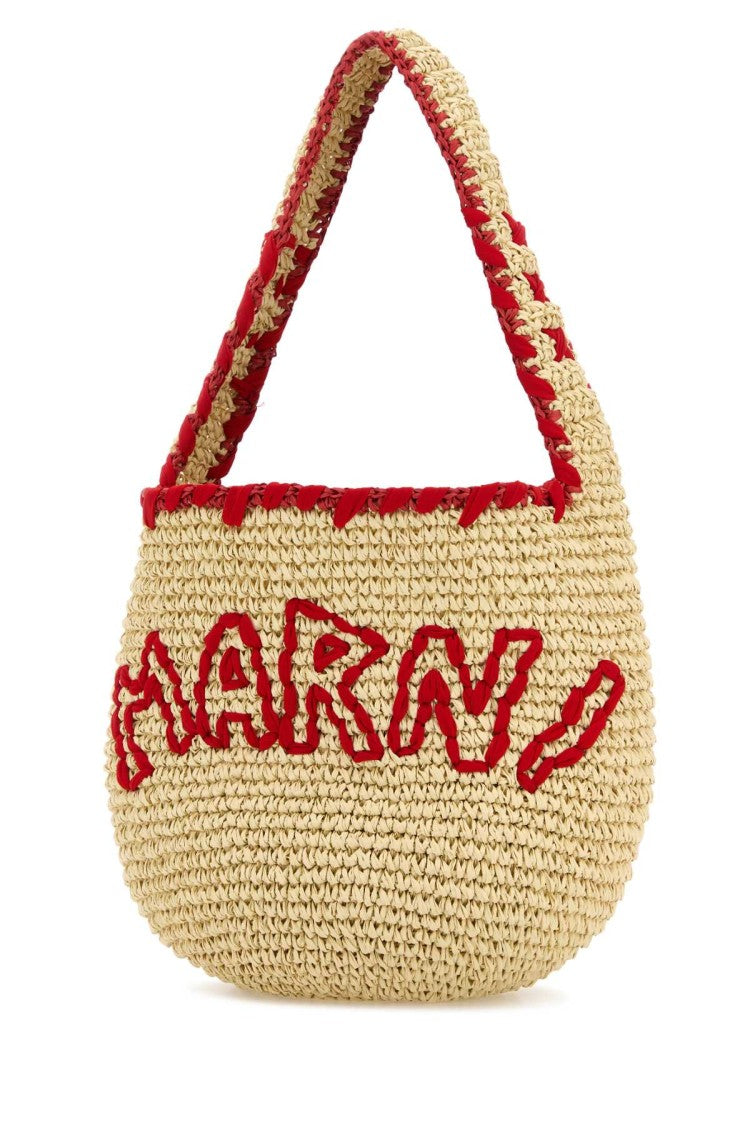 Marni Raffia Small Nassa Shoulder Bag
