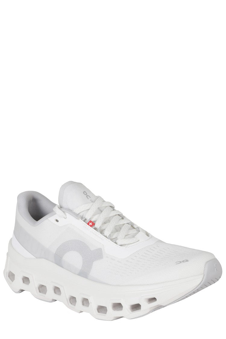 On Running White Cloudmonster 1 Mesh Rubber Sole Nylon Sneakers