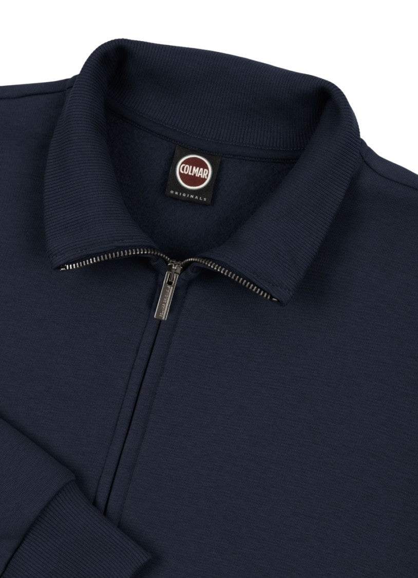 Colmar Blue Soft Fleece Cotton Turtleneck Sweatshirt