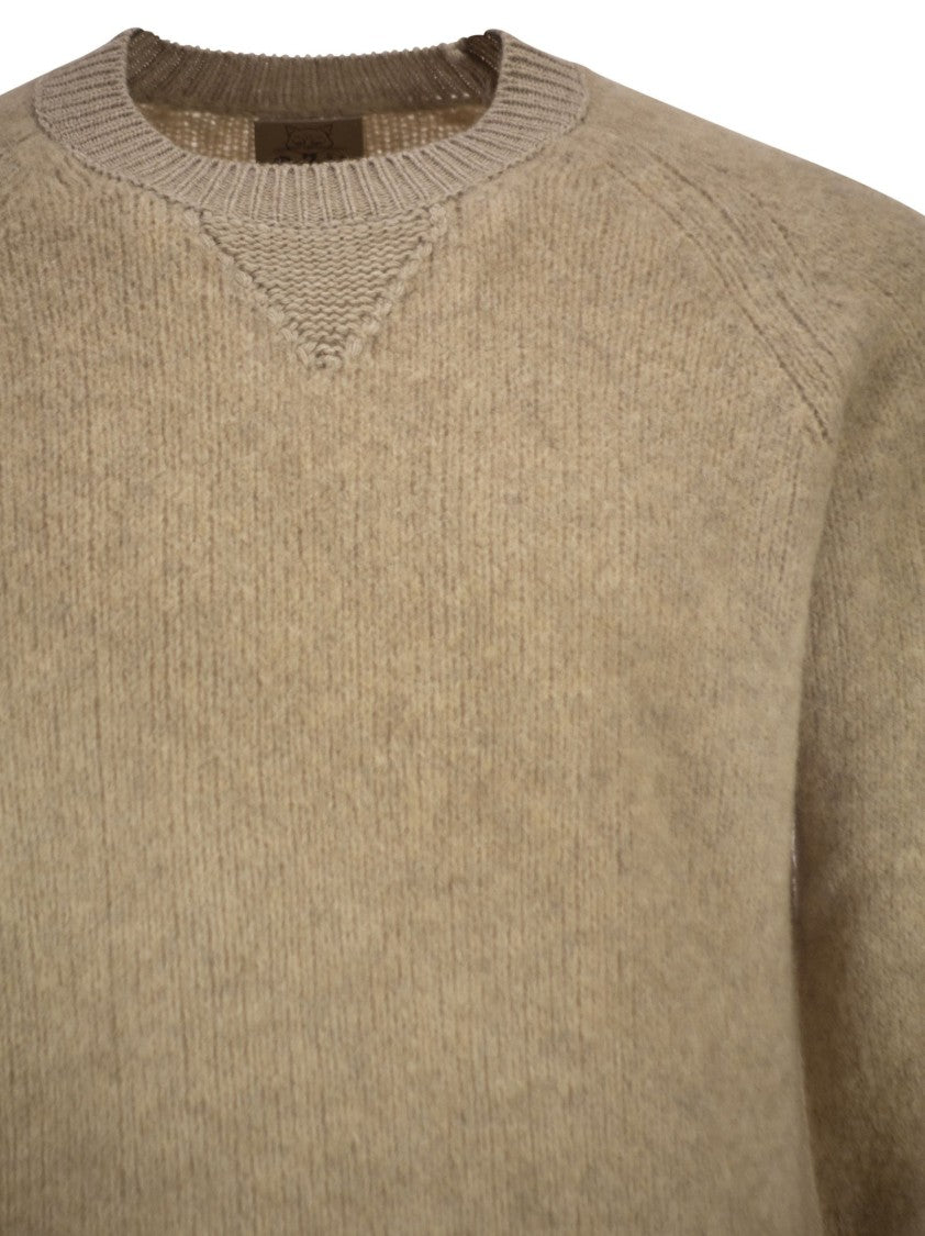 Rakki' Wool Blend Sweatshirt-Style Jumper With Raglan Sleeves