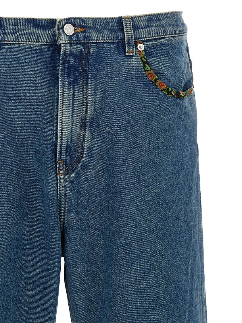 Valentino Garavani Floral Insert Jeans