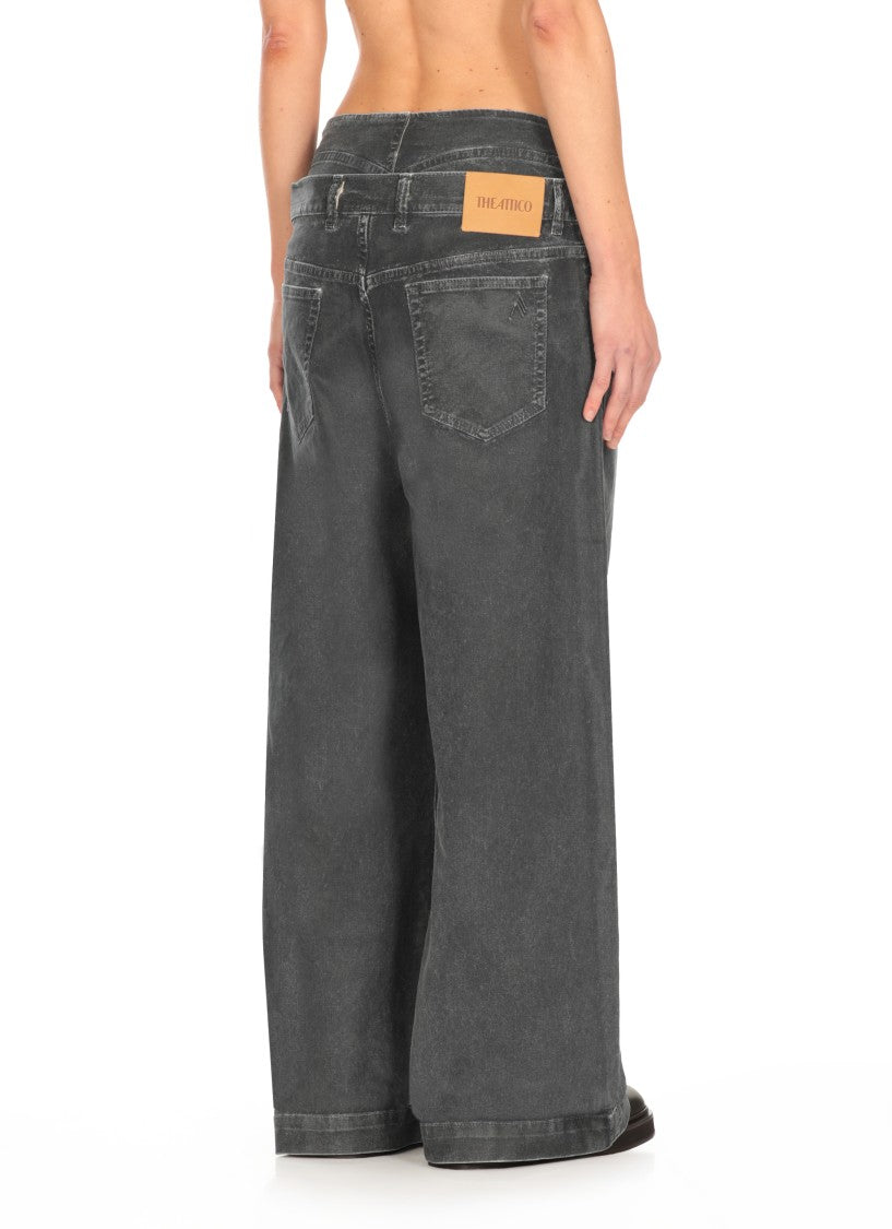 The Attico Dark Grey Cotton Jeans