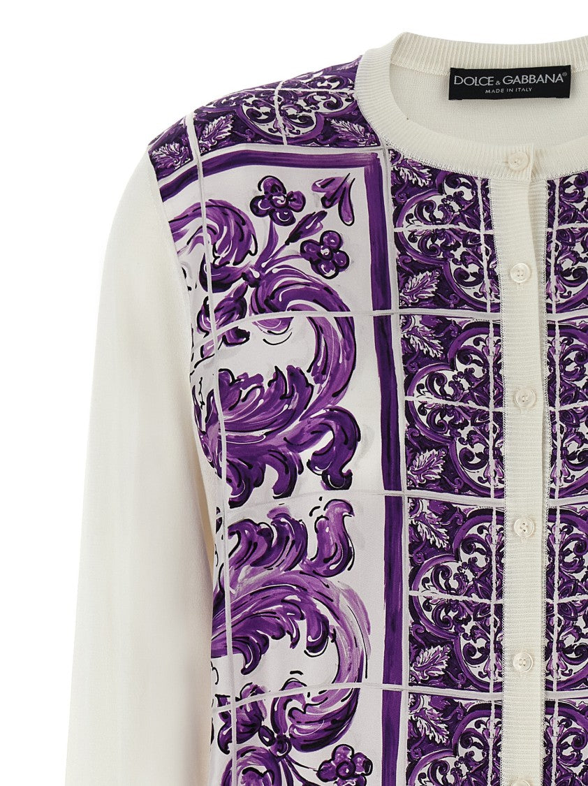 Dolce & Gabbana Maiolica' Print Cardigan