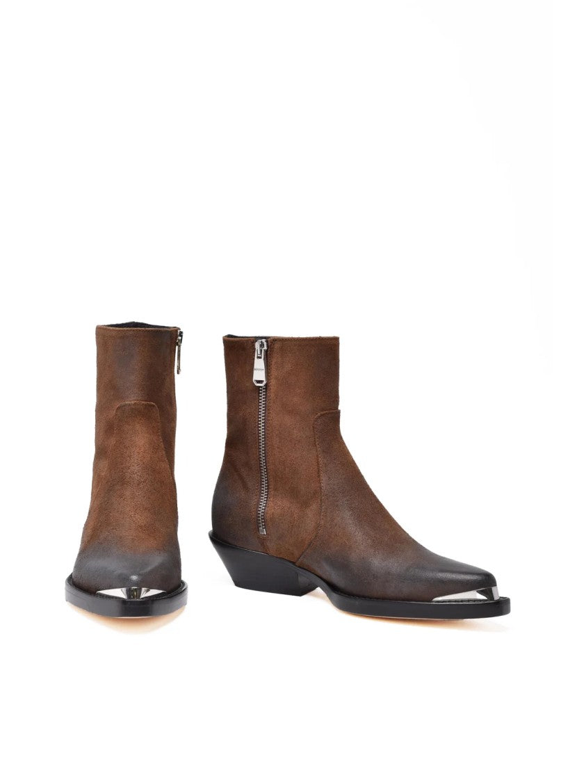 Dondup Brown Leather Texan Boots