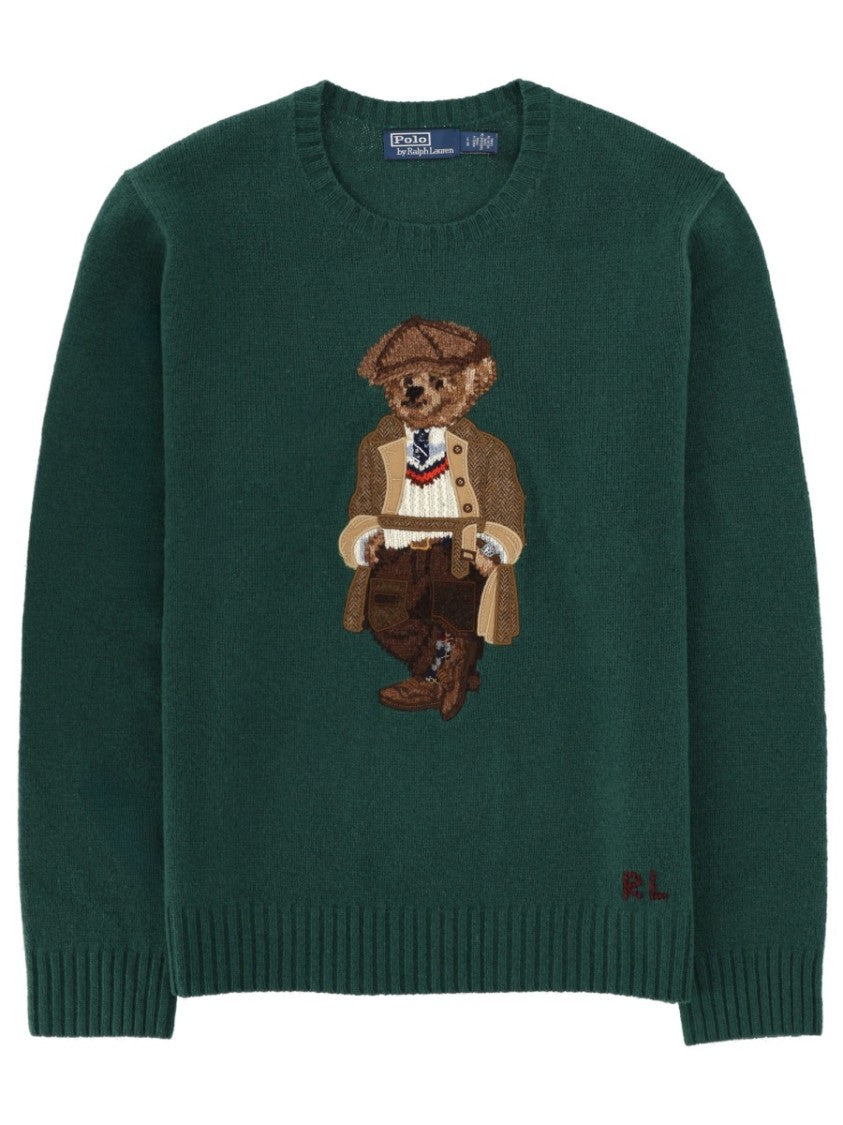 Polo Ralph Lauren Polo Bear Green Embroidered Sweater