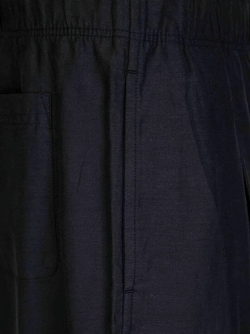 Our Legacy Relaxed Fit Leisure Shorts In Steel Black Cupro Blend