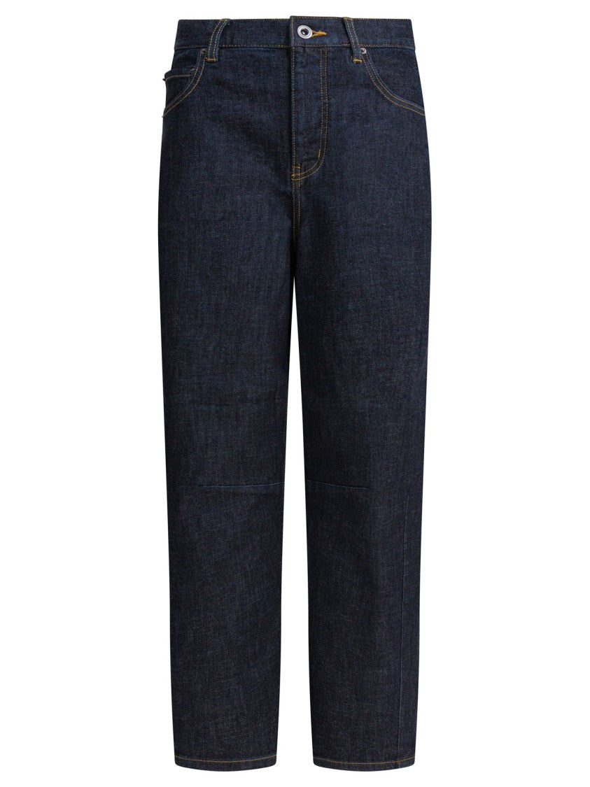 Self-Portrait Dark Indigo Barrel Leg Jeans