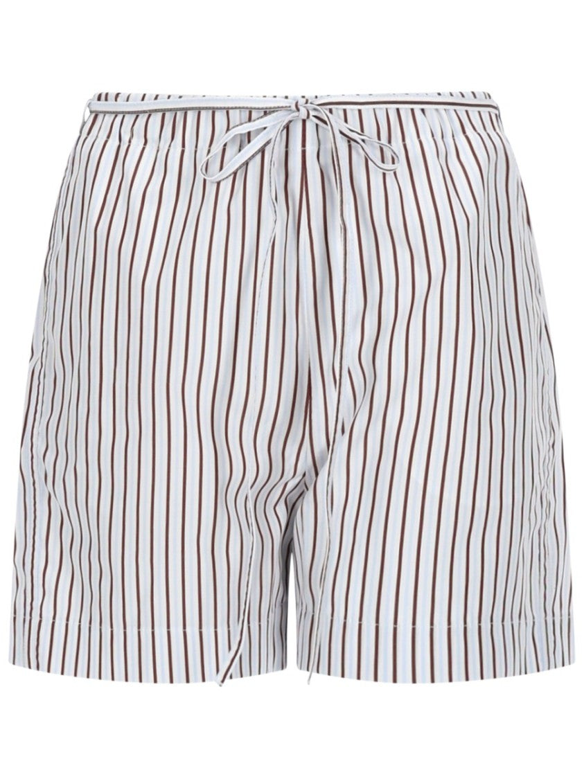 Loulou De Saison Lory Relaxed Fit Striped Shorts