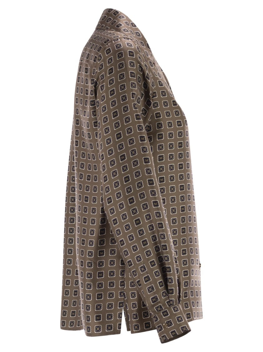 Max Mara Mxmdisco - Semi-Fitted Printed Silk Shirt