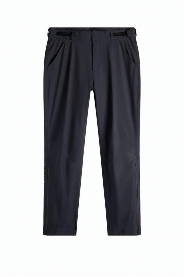 J Lindeberg Tailored Black Straight Pants With Reflective Accents