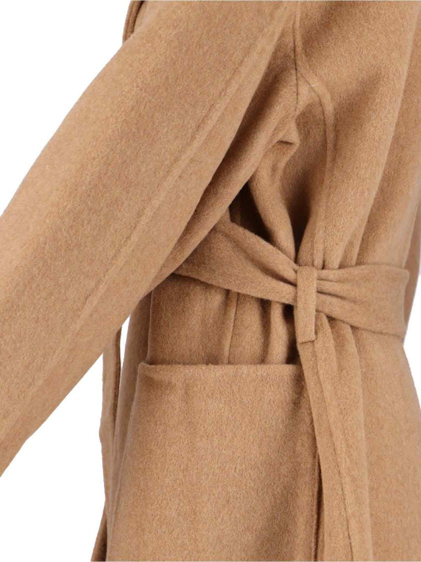 Polo Ralph Lauren Wool Dressing Gown Coat In Beige Wool