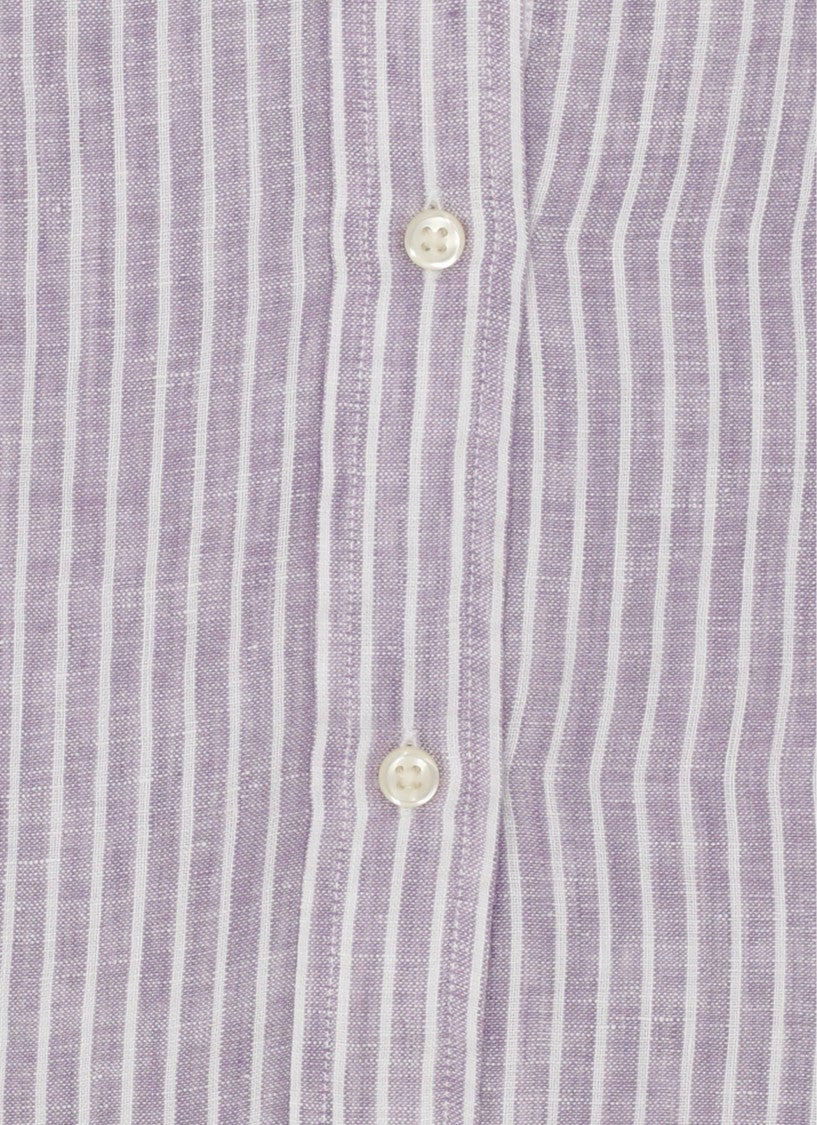 Polo Ralph Lauren Lilac Striped Pony Linen Shirt