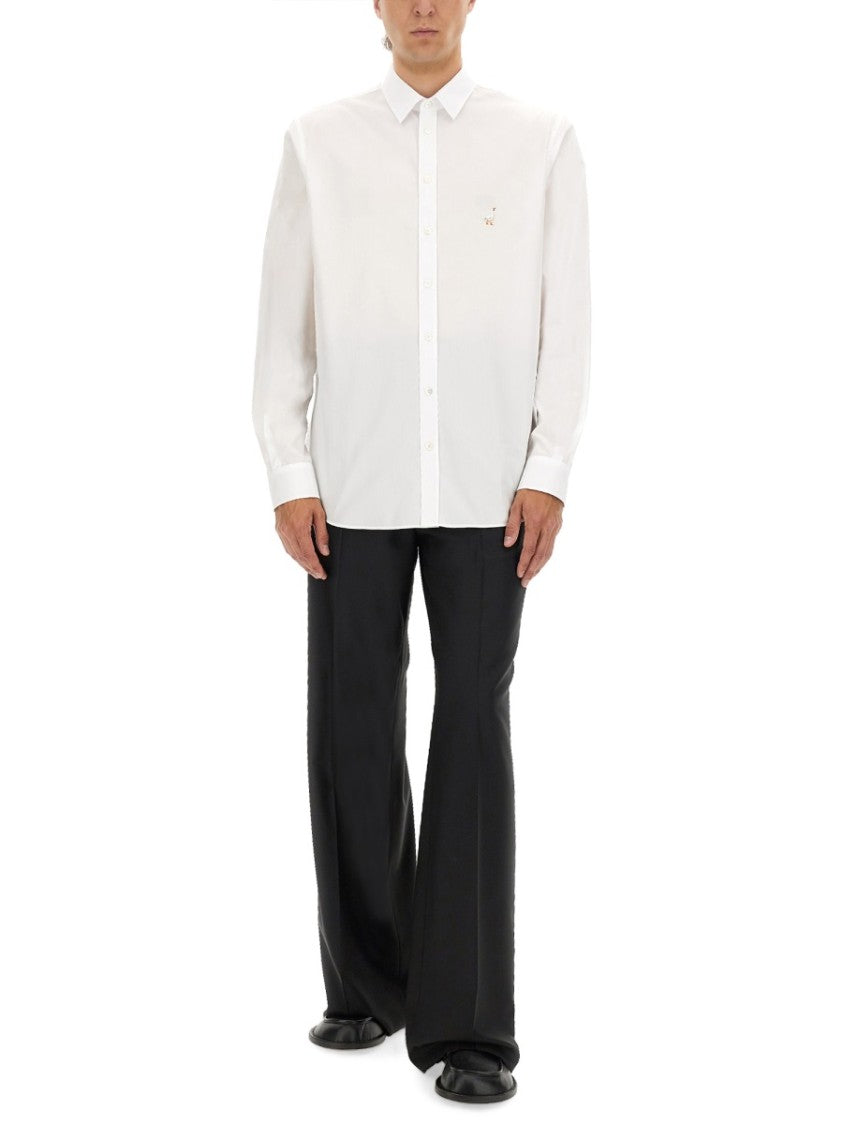 Moschino Structured White Cotton Poplin Shirt