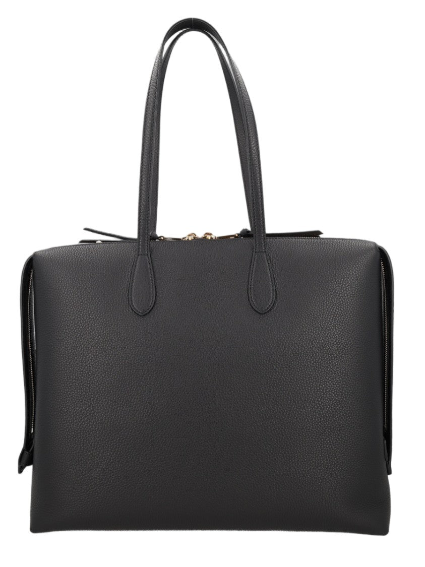 Dolce & Gabbana Structured Pebbled Leather Tote Bag With Expandable Gussets