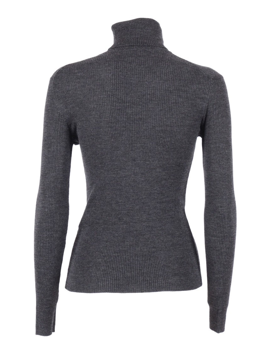 P.A.R.O.S.H. Ribbed Turtleneck Sweater With High Collar