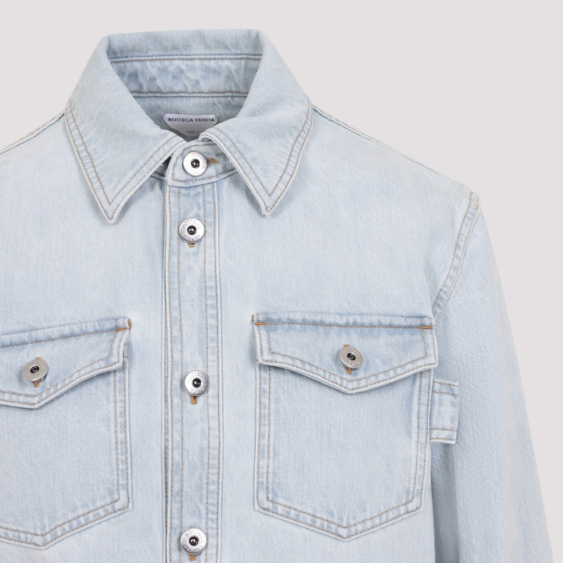 Bottega Veneta Light Blue Cotton Denim Jacket
