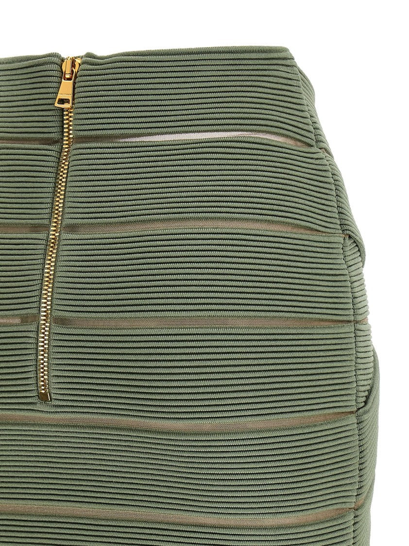 Balmain V-Shaped Waist Skirt