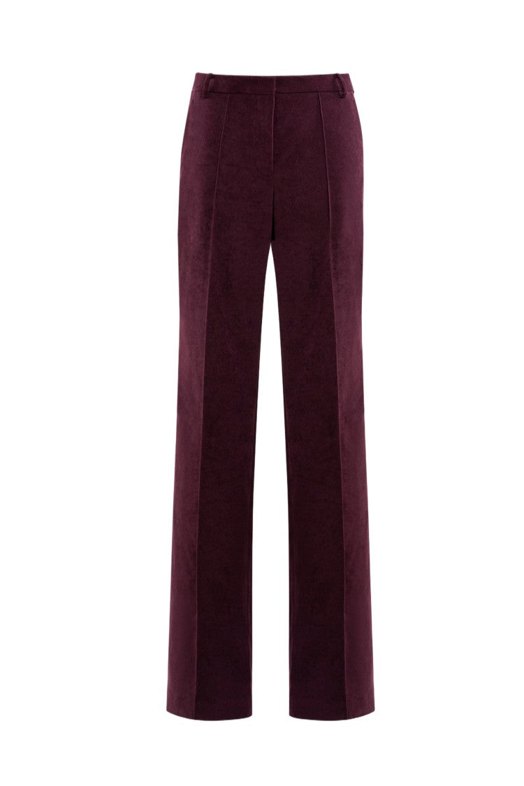 Saiid Kobeisy Tailored Straight-Cut Pants In Rich Plum