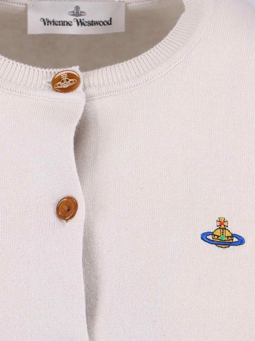 Vivienne Westwood "Bea" Cropped Cardigan Cream