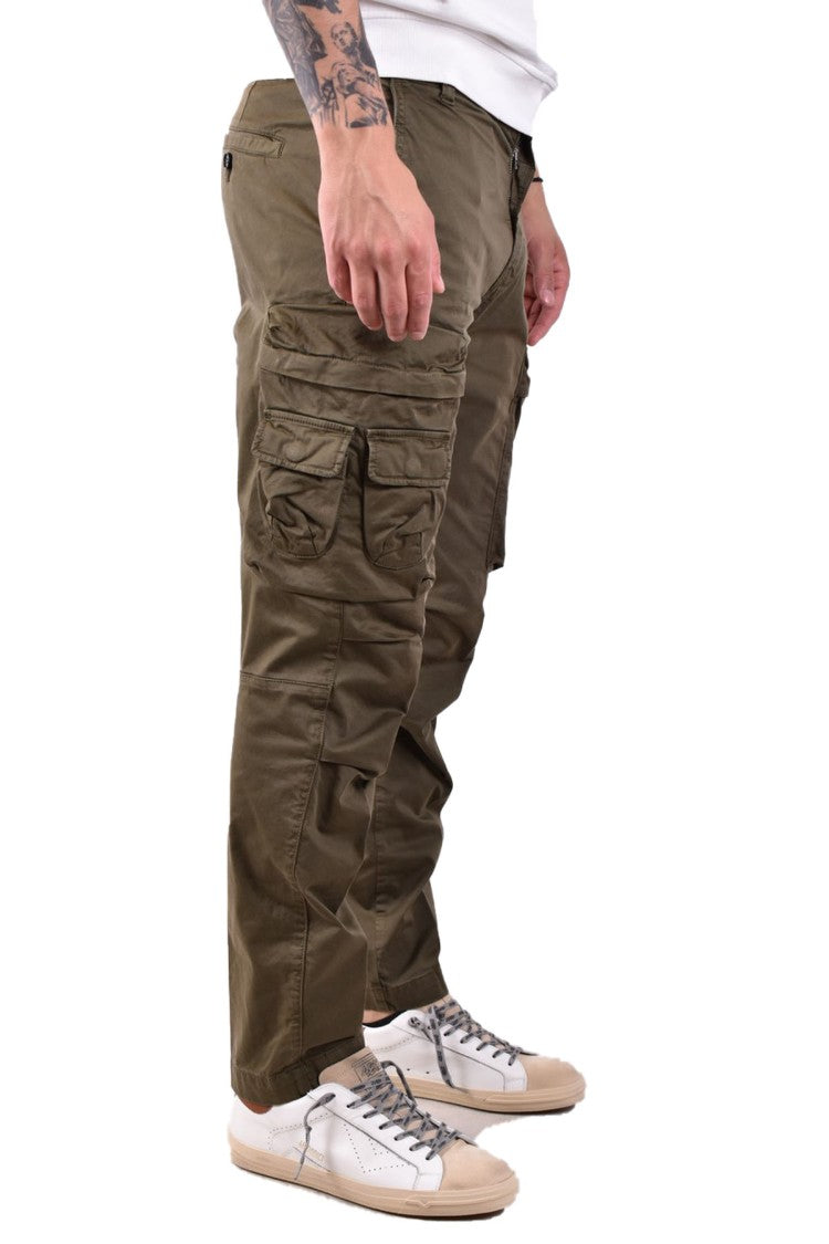 Diesel Green Cotton Cargo Pants