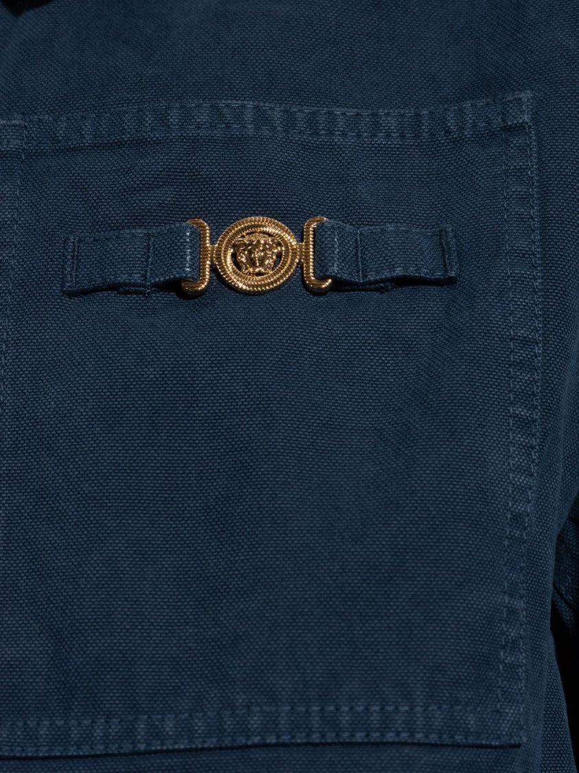 Versace Silk And Nylon Blend Utility Jacket