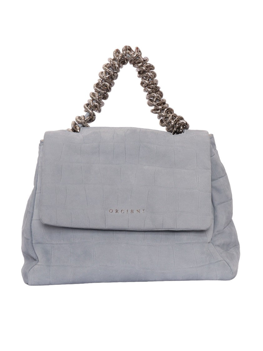 Claudio Orciani Textured Crocodile Embossed Handbag