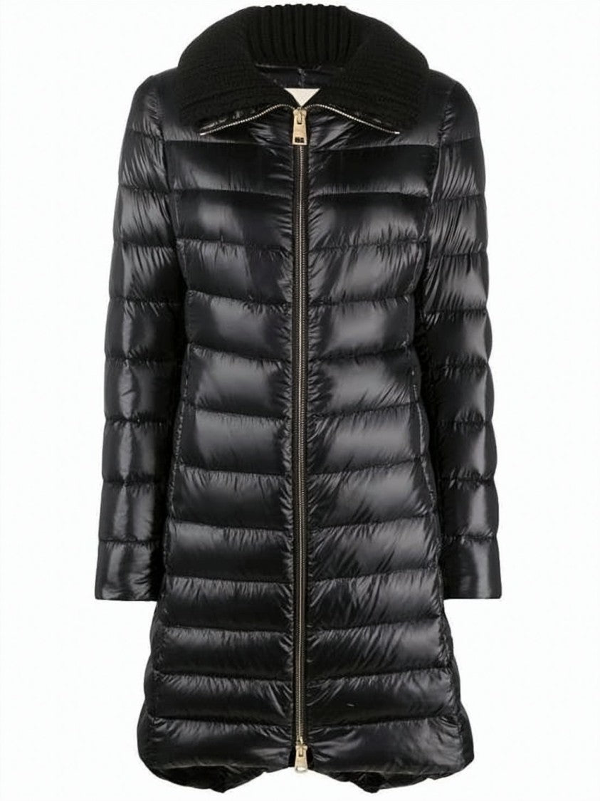 Herno Long Padded Coat With Horizontal Quilting