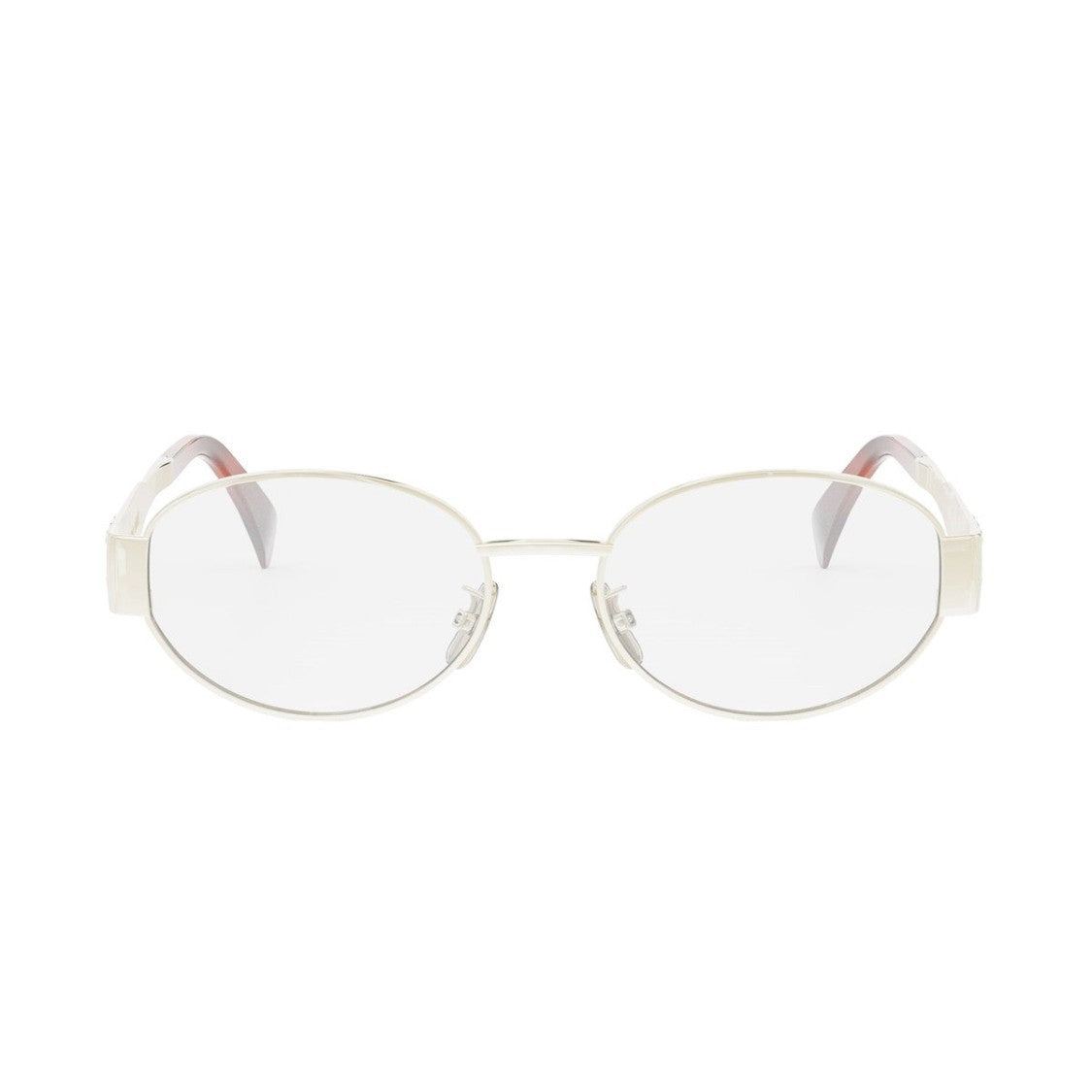 Celine Gold Metal Triomphe Metal Oval Sunglasses