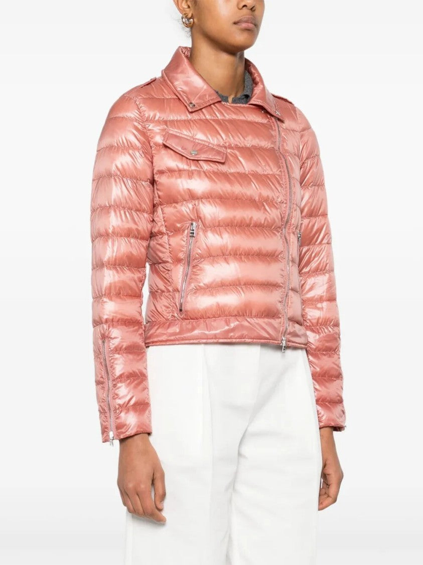 Herno Quilted Biker Jacket With Classic Motorcycle Silhouette