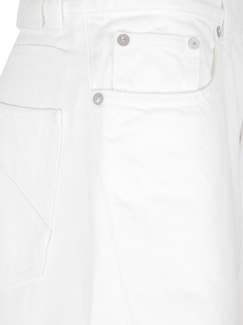 Alaïa Cropped Wide-Leg Trousers With Classic Five-Pocket Design