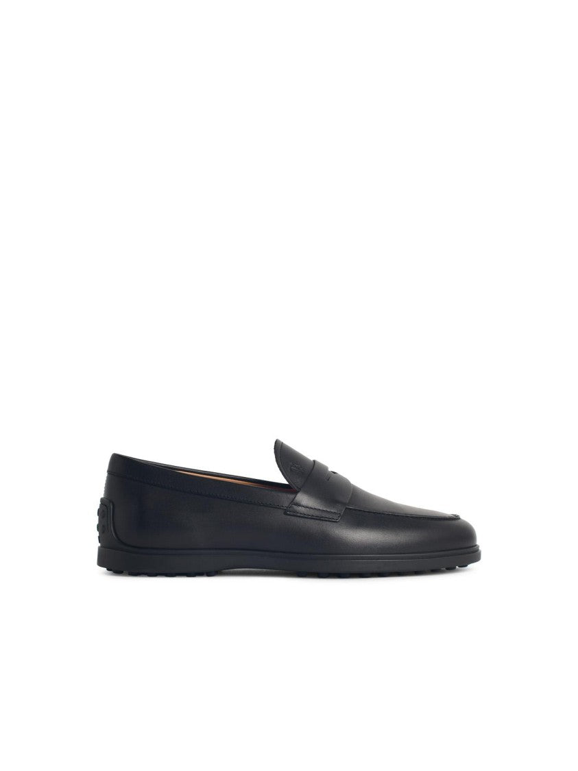 Tod's Black Leather Loafers