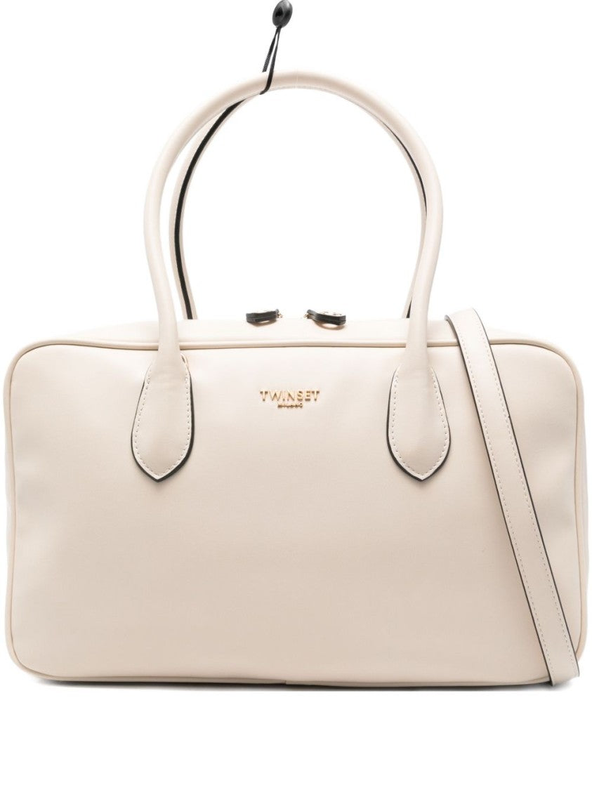 Twin-Set Rectangular Structured Handbag With Detachable Shoulder Strap
