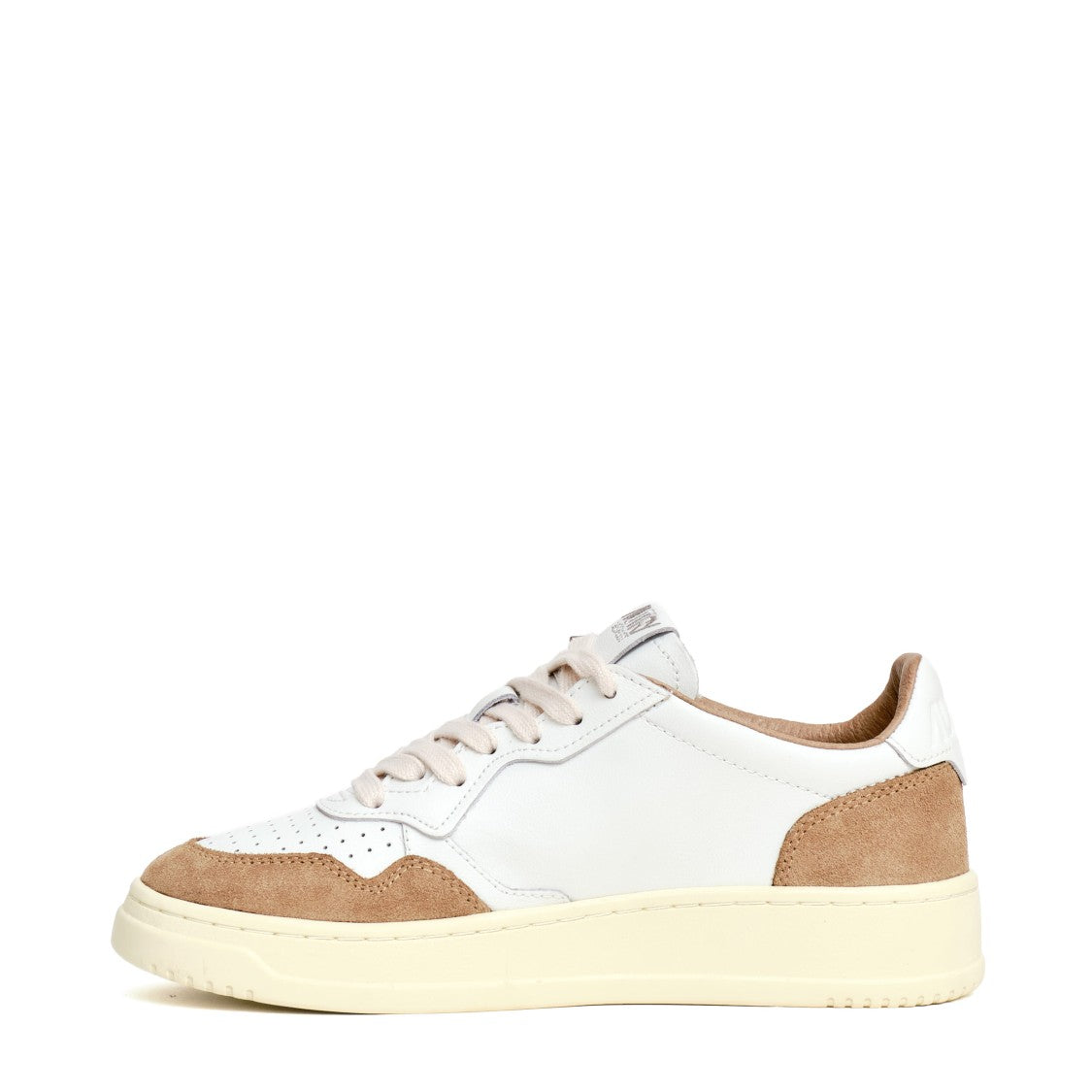 Autry White Beige Soft Leather Medalist Low Sneakers