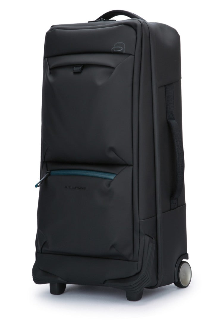 Piquadro Recycled Fabric 2-Wheel Trolley With Spacious Design