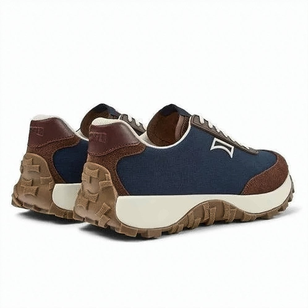 Camper Navy Blue Nubuck Trail Sneakers With Vibram Sole