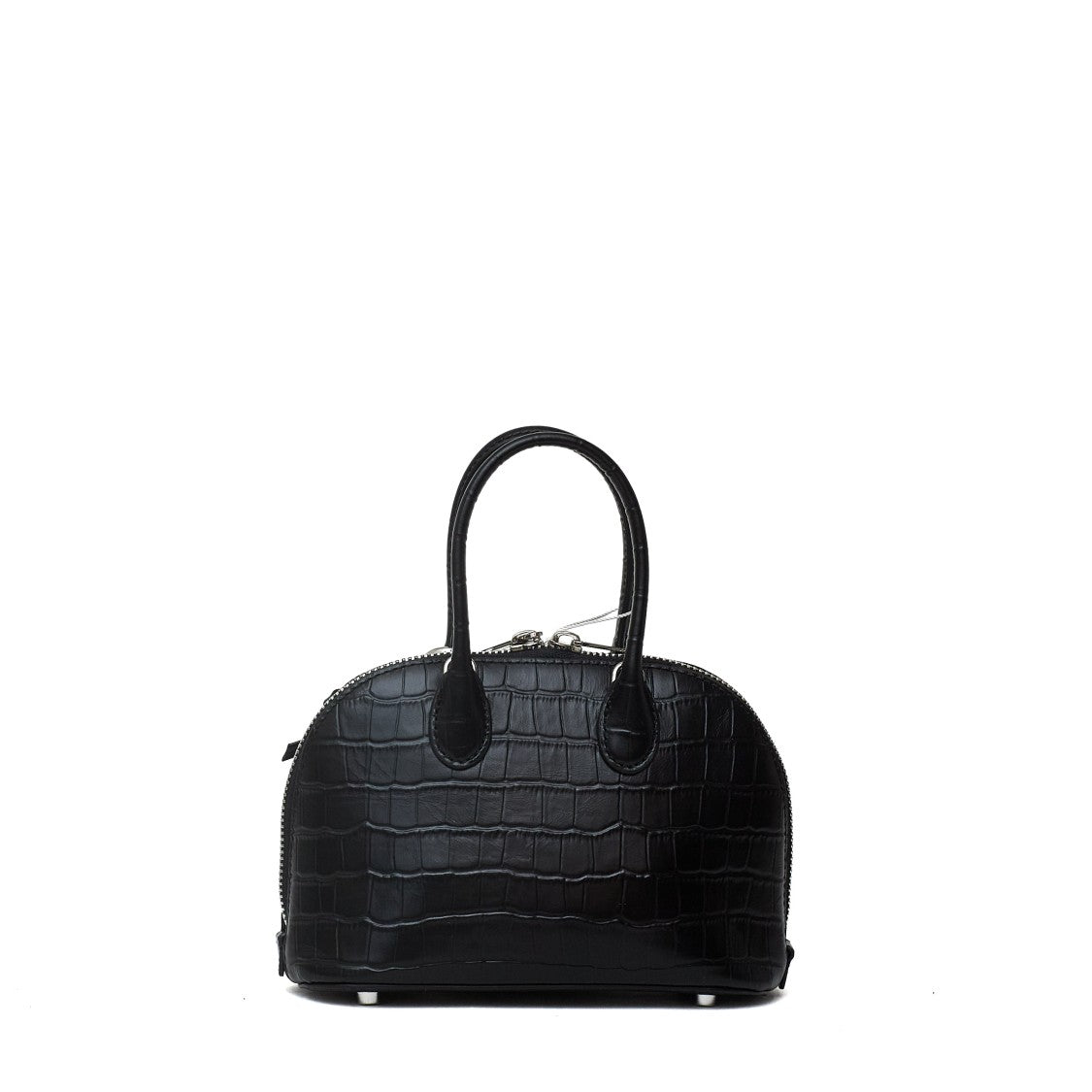 Self-Portrait Croc-Embossed Leather Toast Mini Bag With Dual Zipper Closure