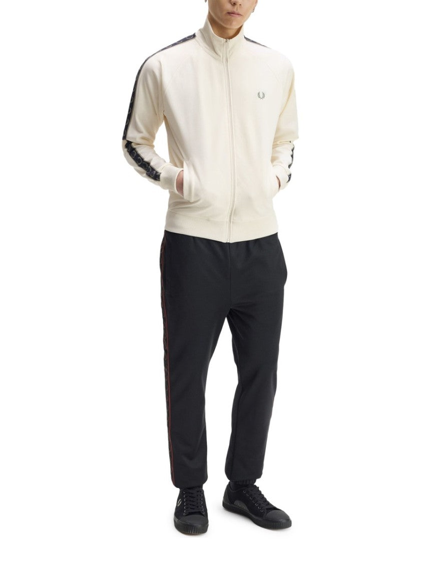 Fred Perry Full Zip Tracksuit Jacket With Laurel Wreath Logo