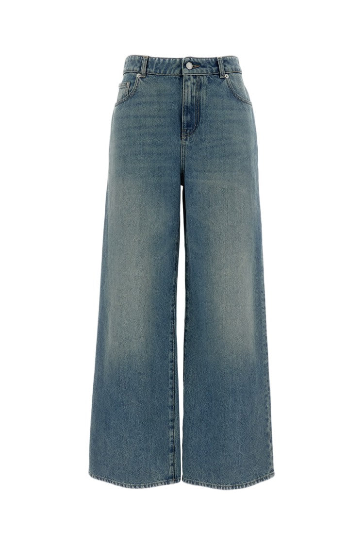 Alexander Mcqueen High-Waisted Straight Leg Denim Trousers