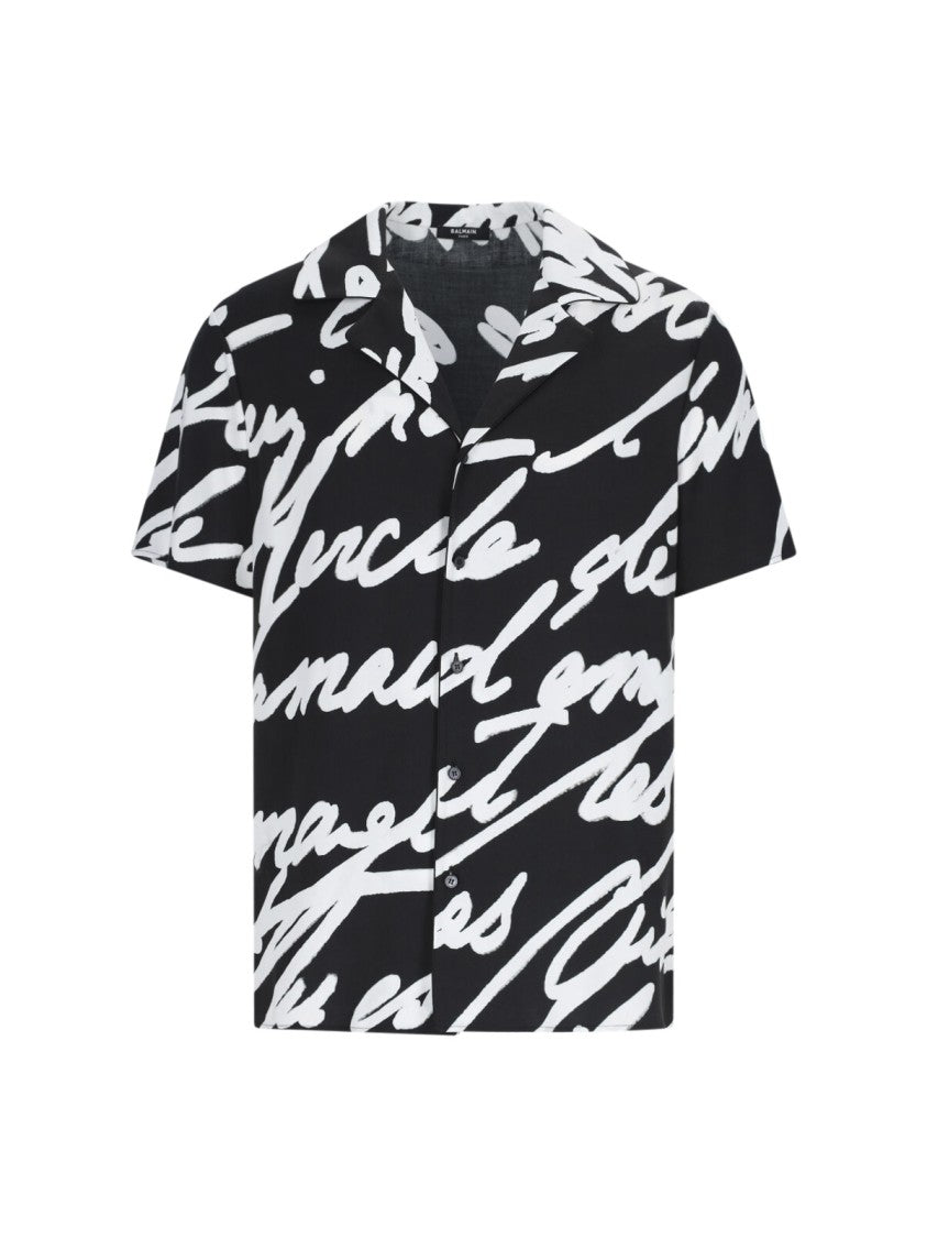 Balmain Printed Shirt – Black