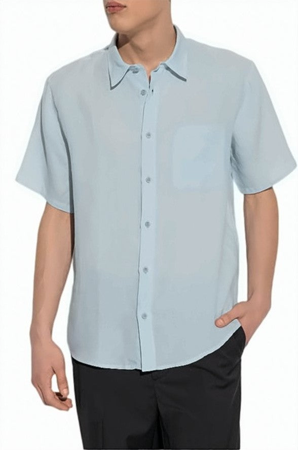 A.P.C. Relaxed Fit Linen Short Sleeve Shirt