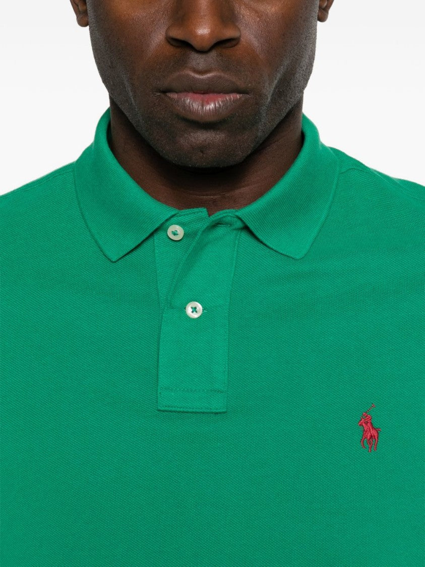 Polo Ralph Lauren Green Solid Embroidered Polo Shirt